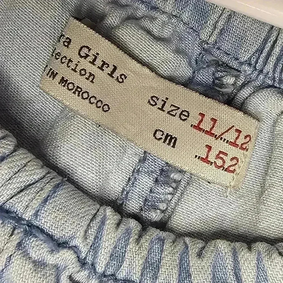Zara Girls Collection Denim Jumpsuit Romper Pockets Size 11/12 - Picture 2 of 7